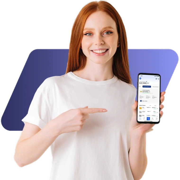 MoneyPay uygulamasında kıymetli maden işlemleri